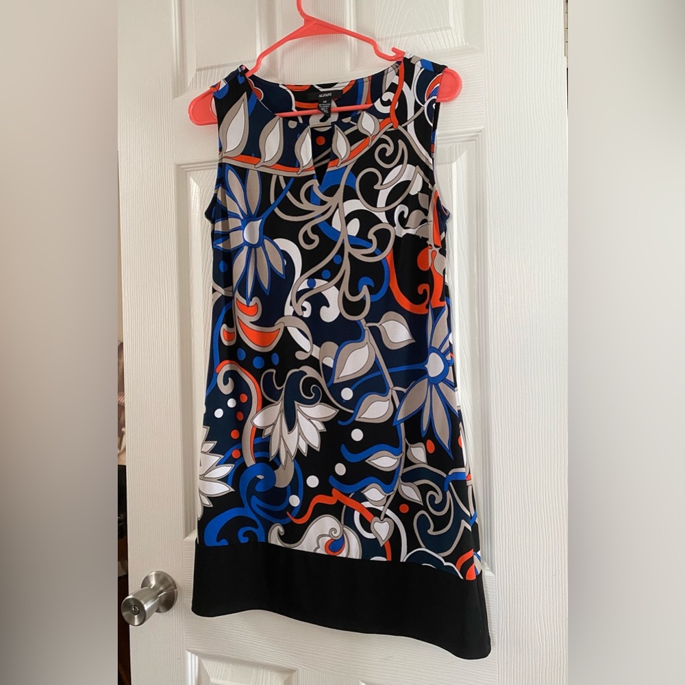 Alfani Women's Floral Mini Dress - Black, Blue, Orange